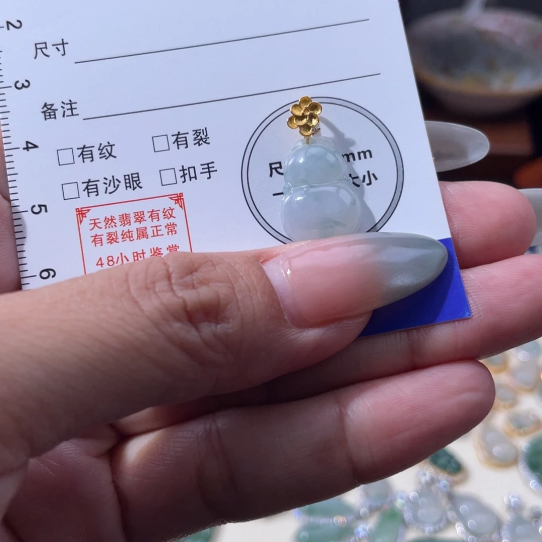 项链银S925镶嵌翡翠葫芦