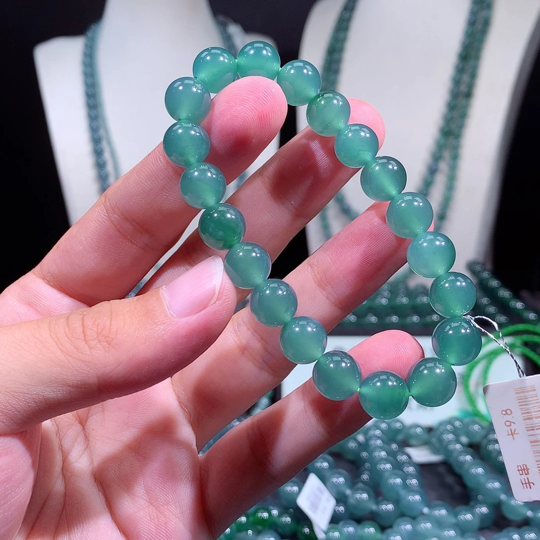 翡翠未镶嵌手链天然a货翡翠手串9.8