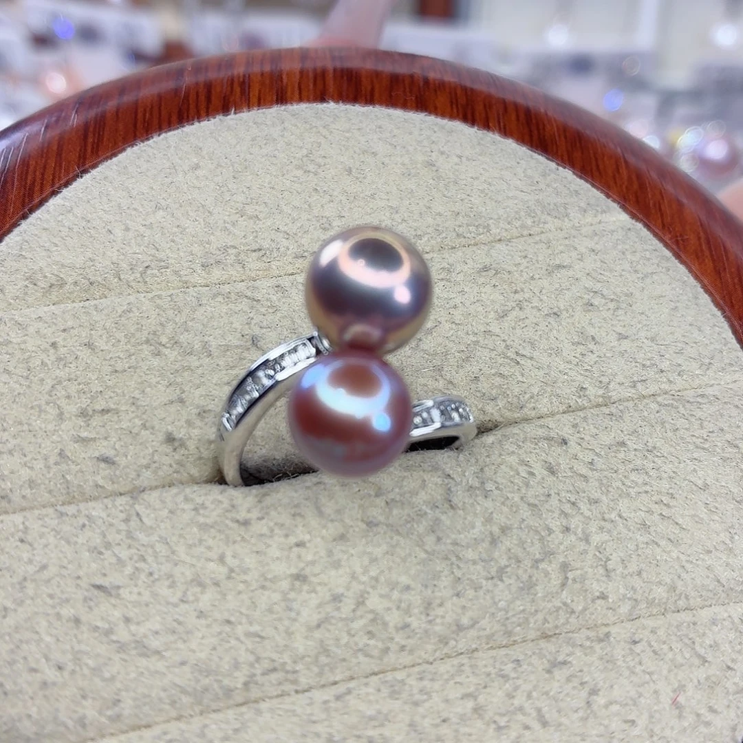淡水珍珠戒指合金