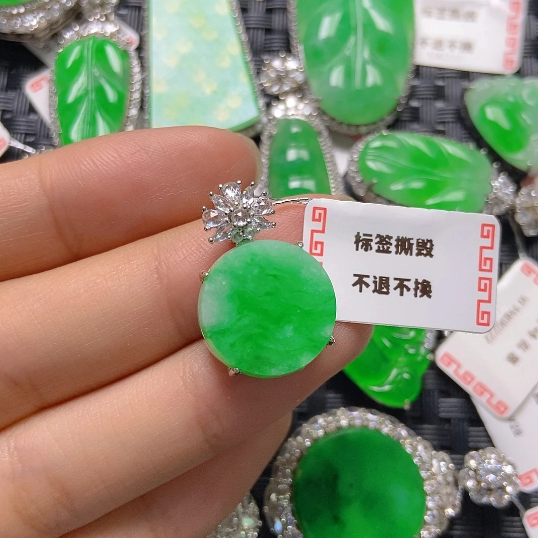 翡翠银S925镶嵌颈饰