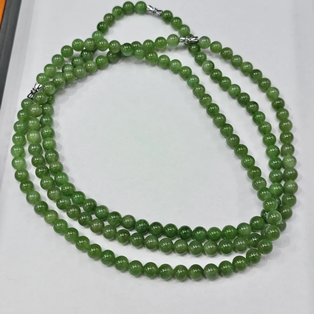 【书记甄选】天然和田玉项链 多样式发一件 约7mm SS4188