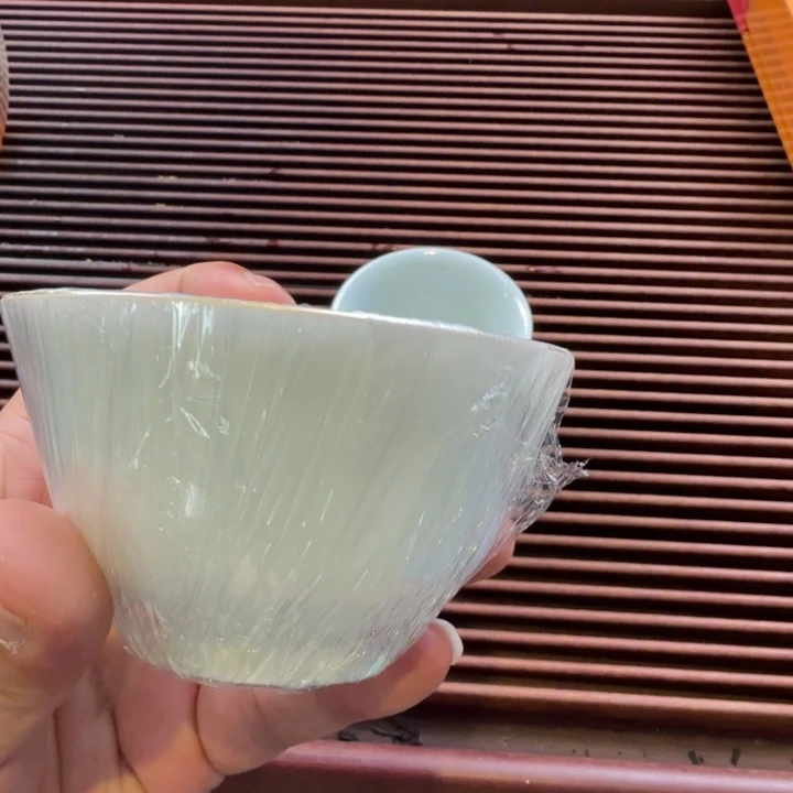 陶描令白瓷120毫升盖碗