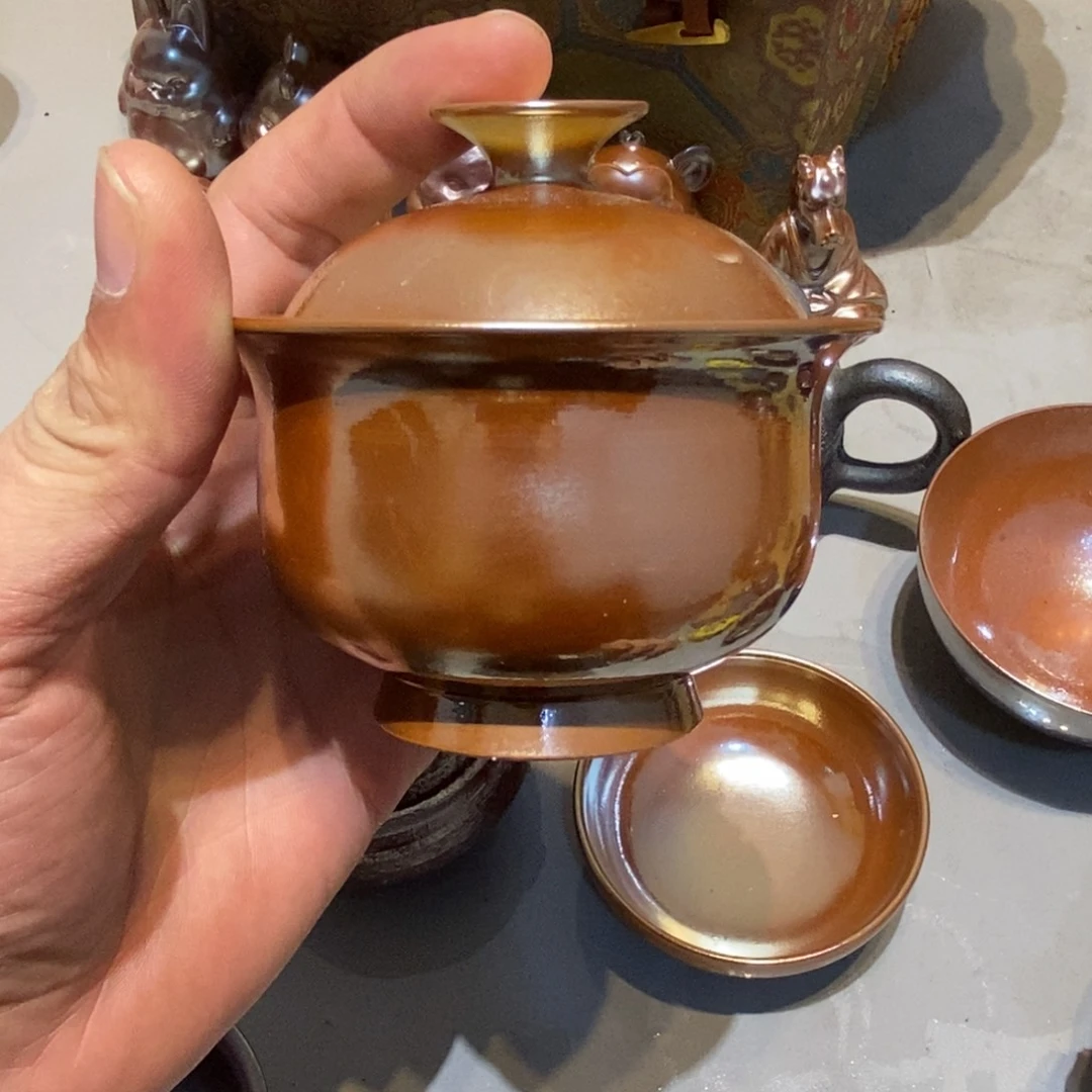 南***爷柴烧茶具陶瓷杯子