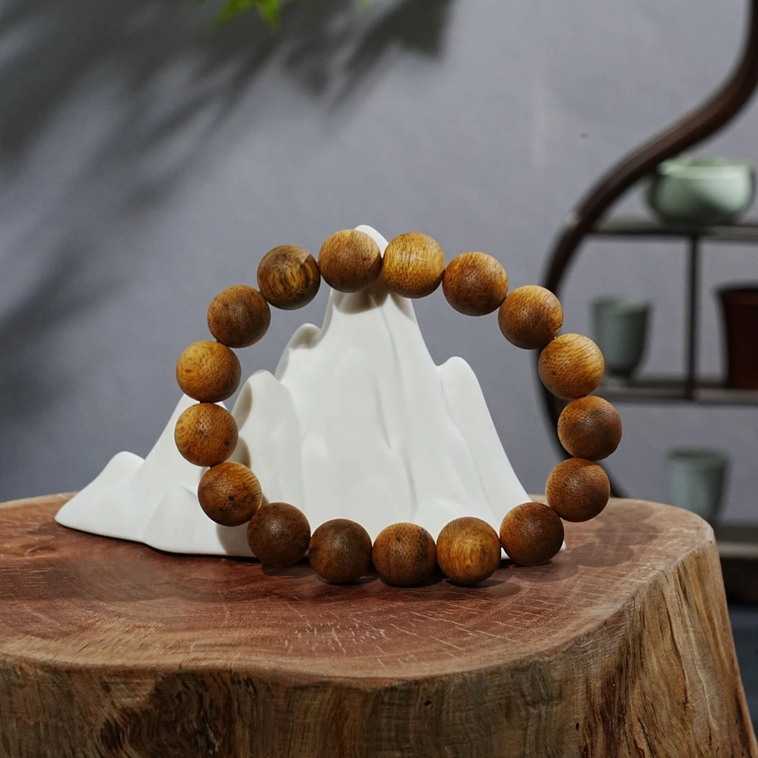 台湾回流老料越南大叻红油沉香手串 1.26cm 12.6g 250807054 B