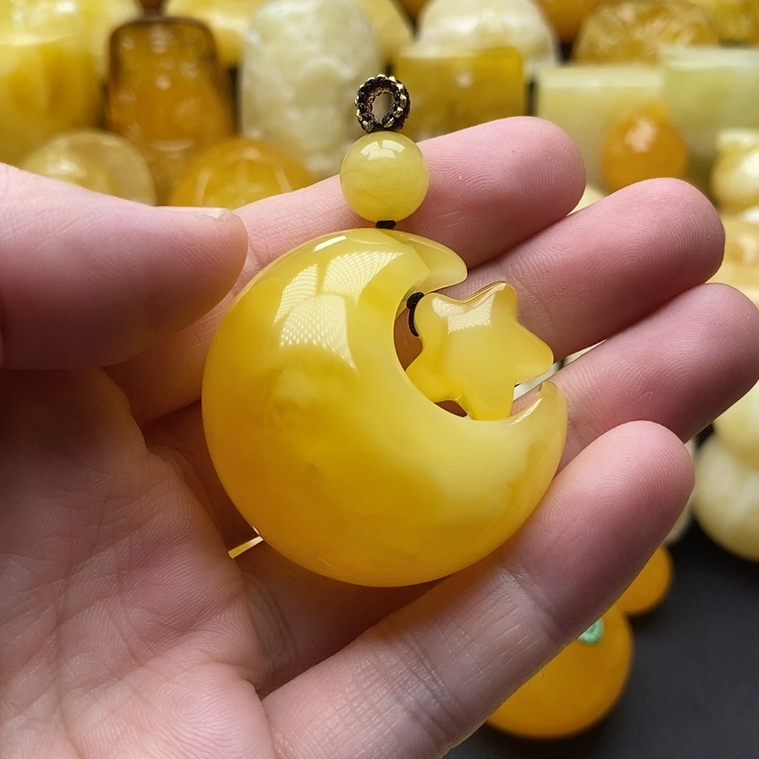 琥珀颈饰未镶嵌琥珀蜜蜡吊坠