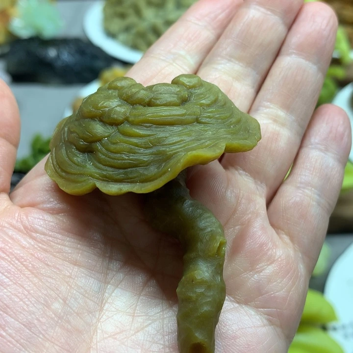 蛇纹石玉手把件未镶嵌玄*