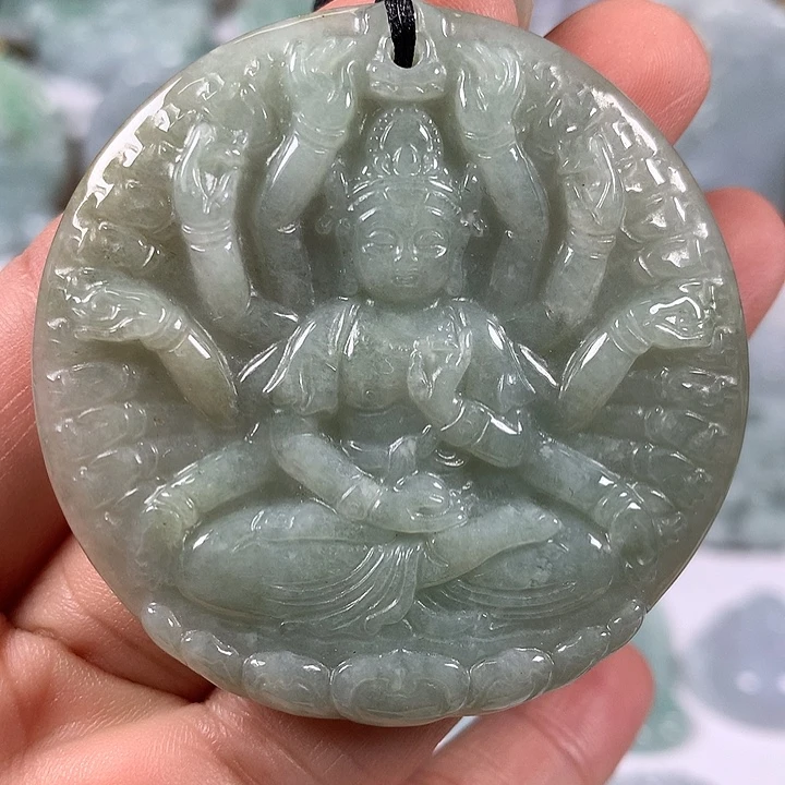 颈饰未镶嵌翡翠千手观音福利