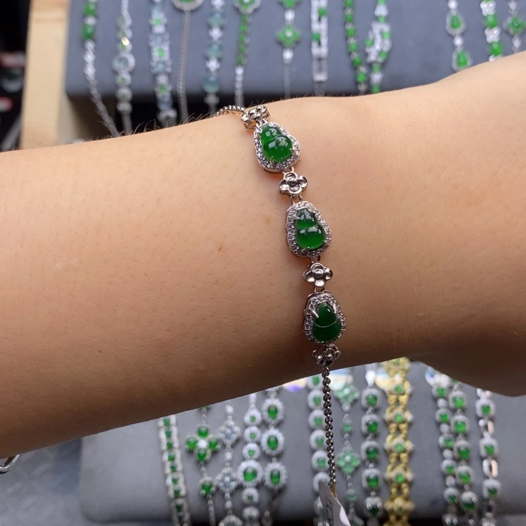 翡翠银S925镶嵌颈饰S****～手链