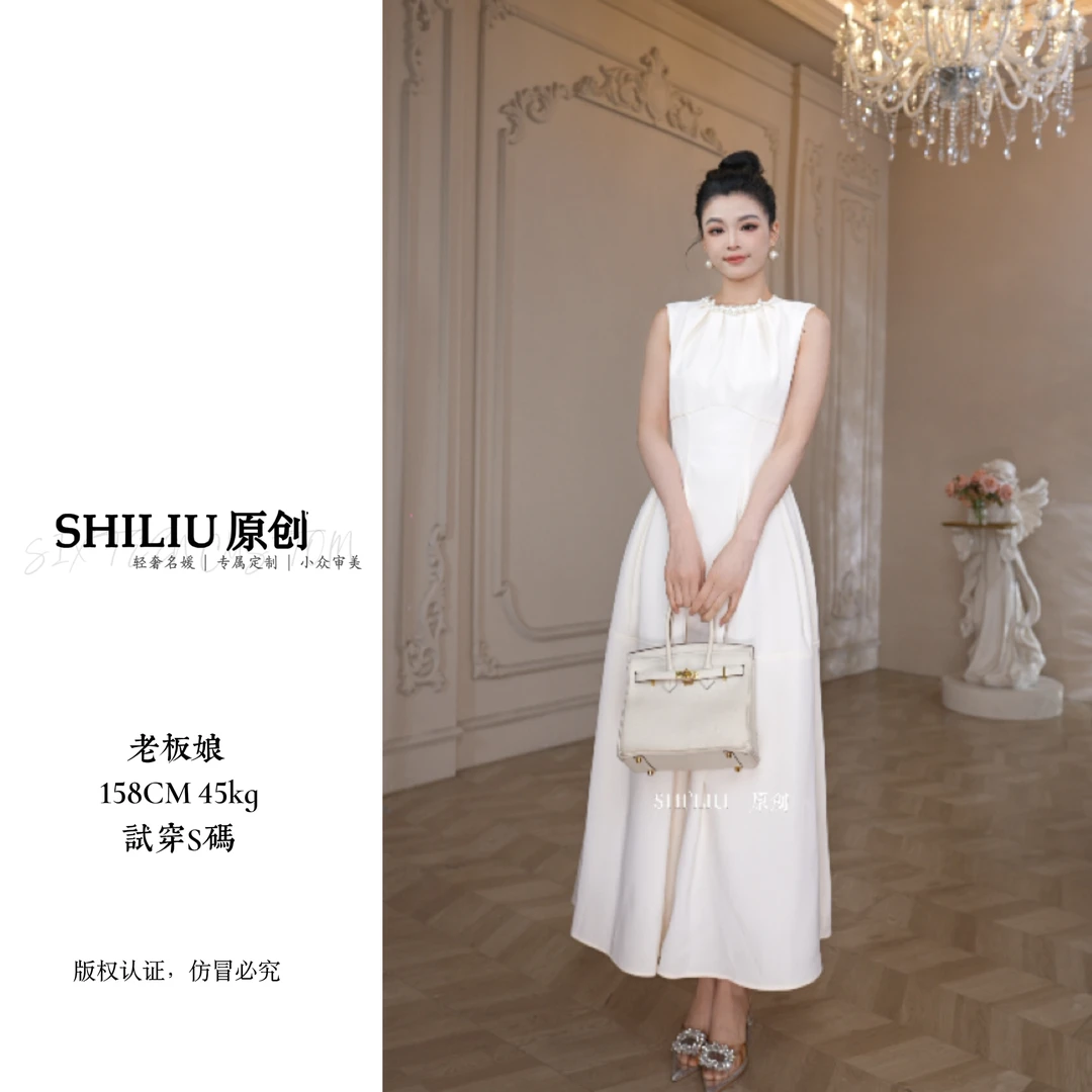 【十六推荐】赫本风法式宴会晚礼服赫本优雅显瘦赫本连衣裙9757