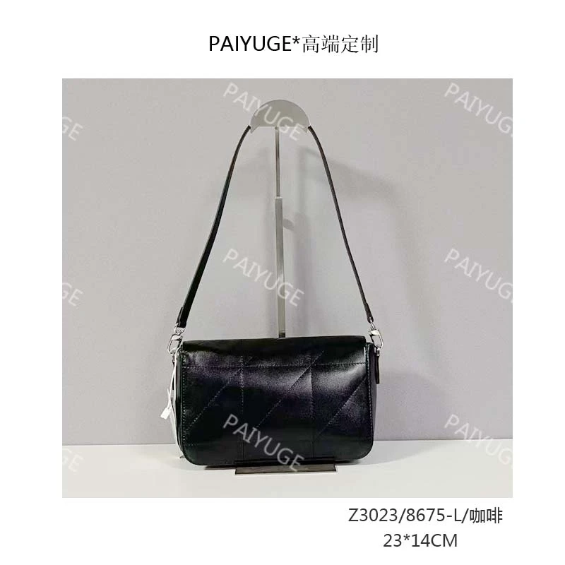 Z3023A/8675-L/黑 Paiyuge高端订制女士手提单肩包斜挎包 2038