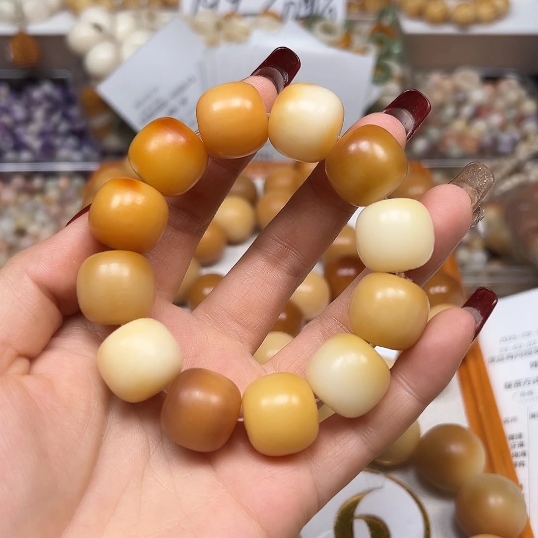 手串菩提根/象牙果卡18干磨奶黄桶1条8