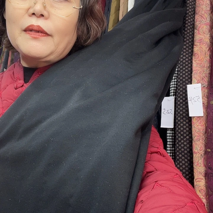 黑色絮片2米棉裤面料