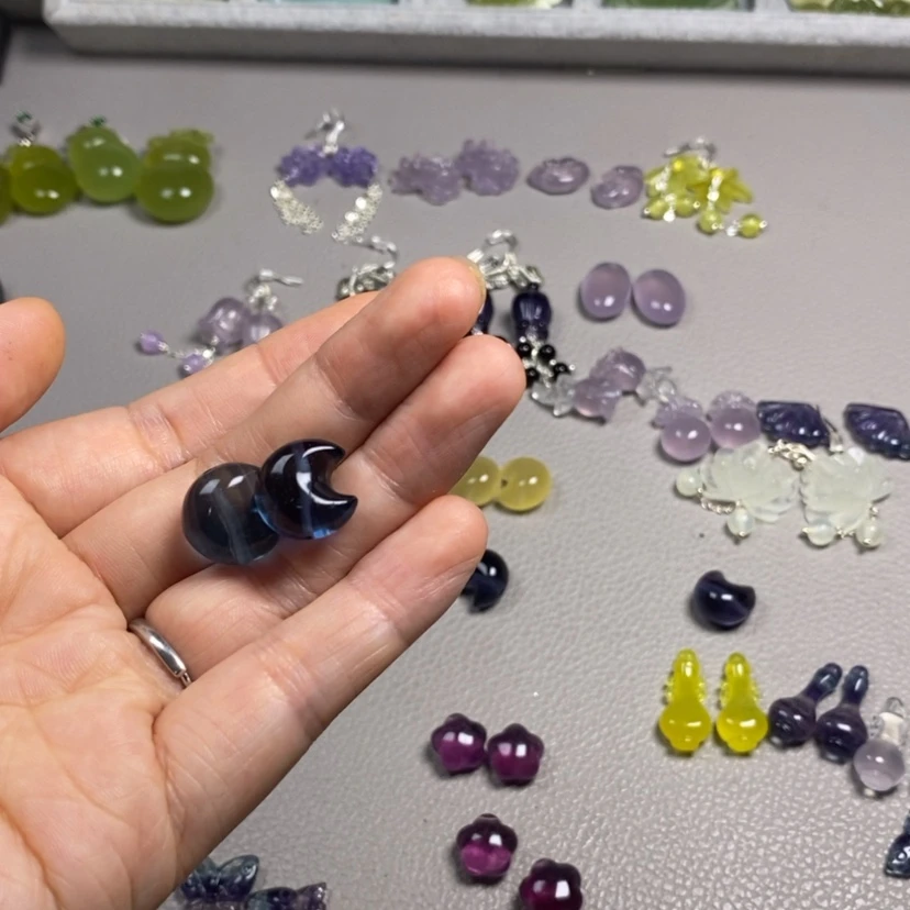 【闪购商品】挂件耳饰耳环项链未镶嵌萤石?****?