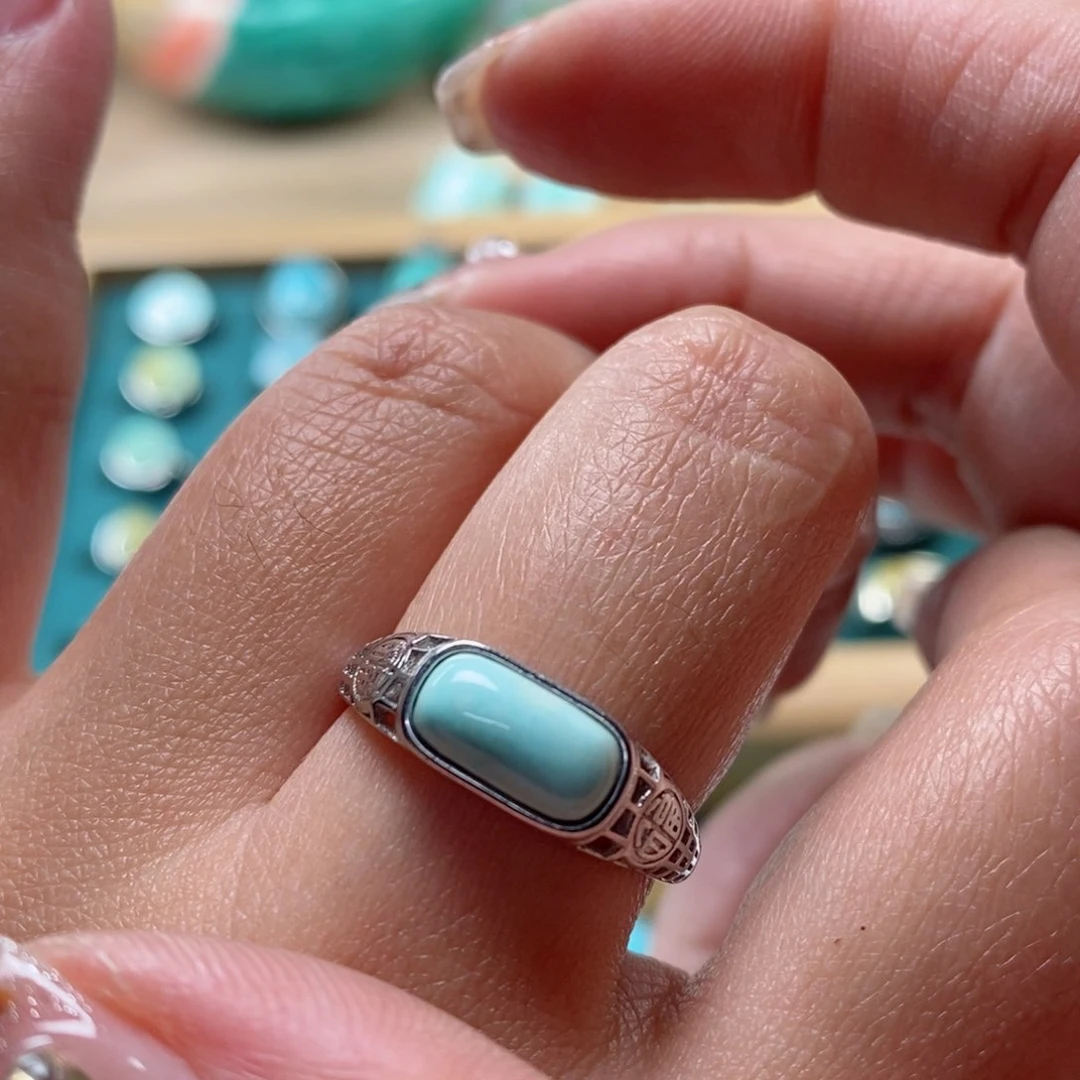 绿松石颈饰银S925镶嵌