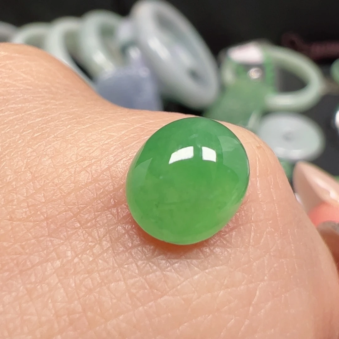 翡翠未镶嵌耳饰蛋面