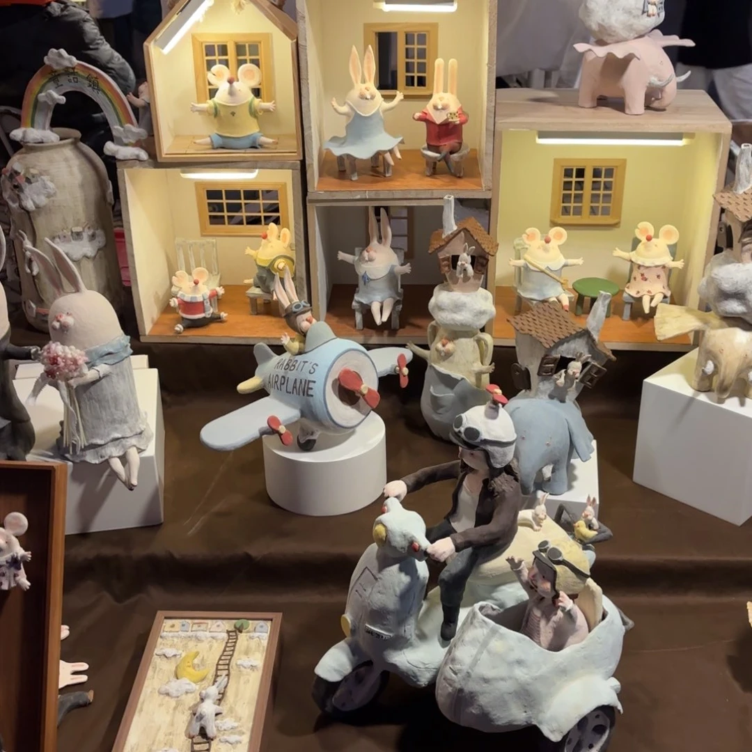 陶摆件可爱的鸭鸭鸭鸭