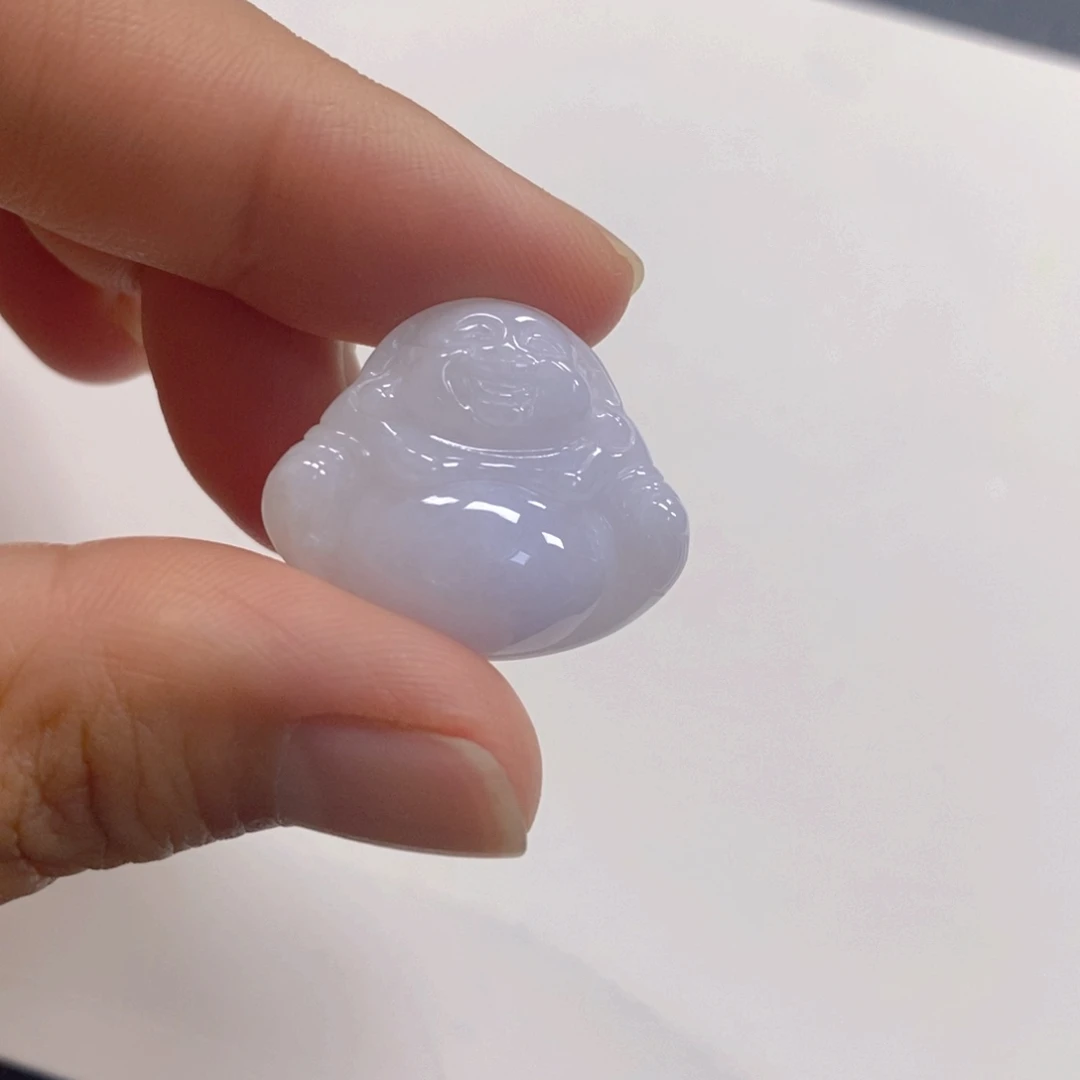 翡翠未镶嵌颈饰紫罗兰大肚佛