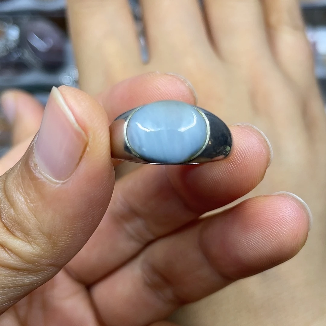 【闪购商品】银S925镶嵌珠宝半成品水晶戒指