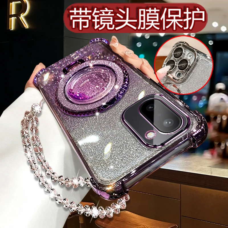 适用一加Ace6T手机壳女款网红镜头全包PLR110流沙创意四角防摔 套