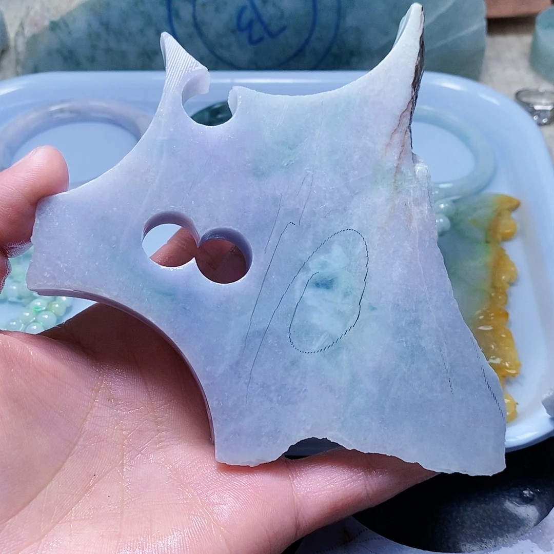 翡翠未镶嵌颈饰558