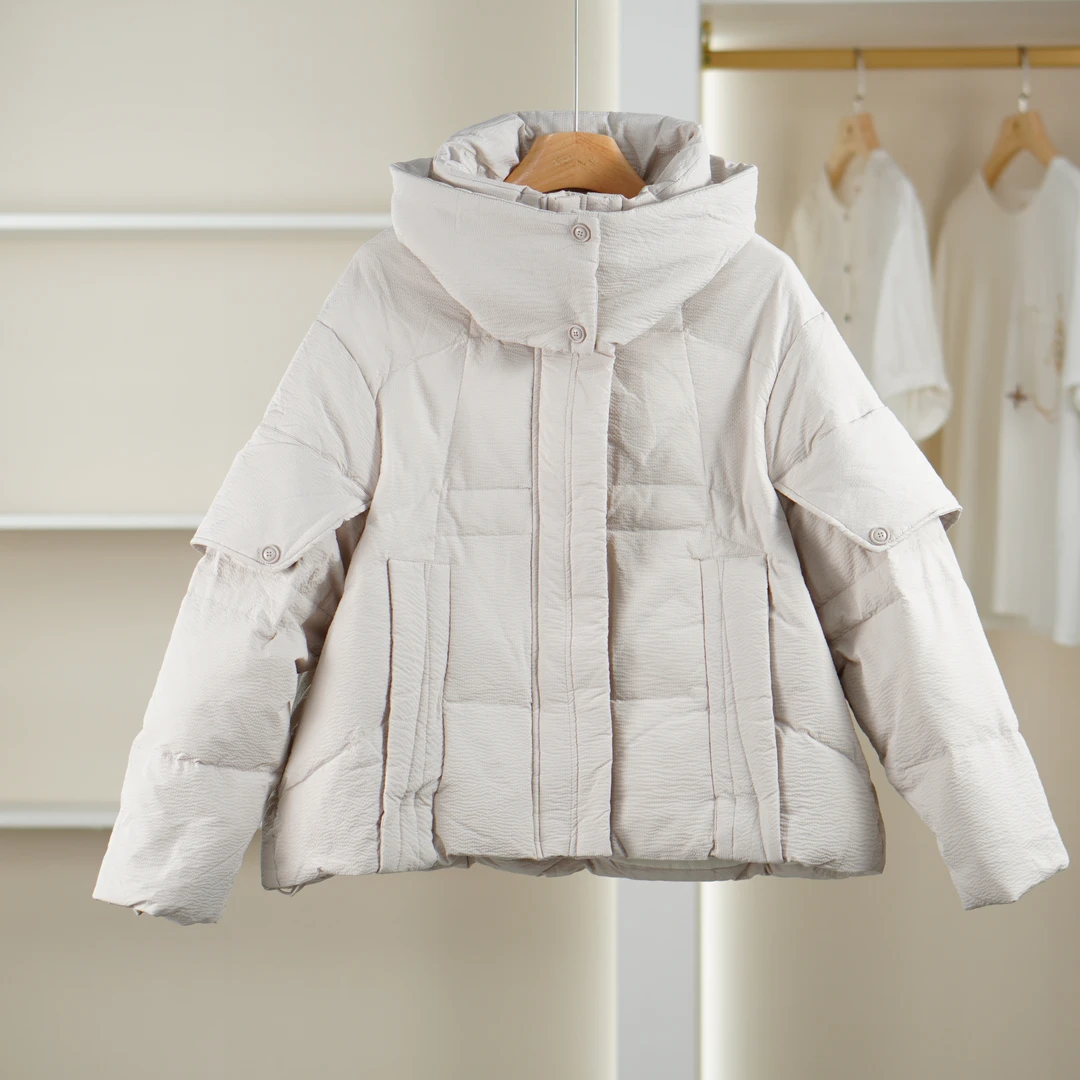 麦迪尚品 5090725 冬季时尚保暖连帽羽绒服品牌女装