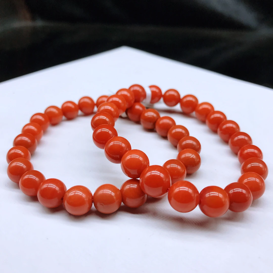 【领源】南红保山柿子红精美手串（多样式发其一）