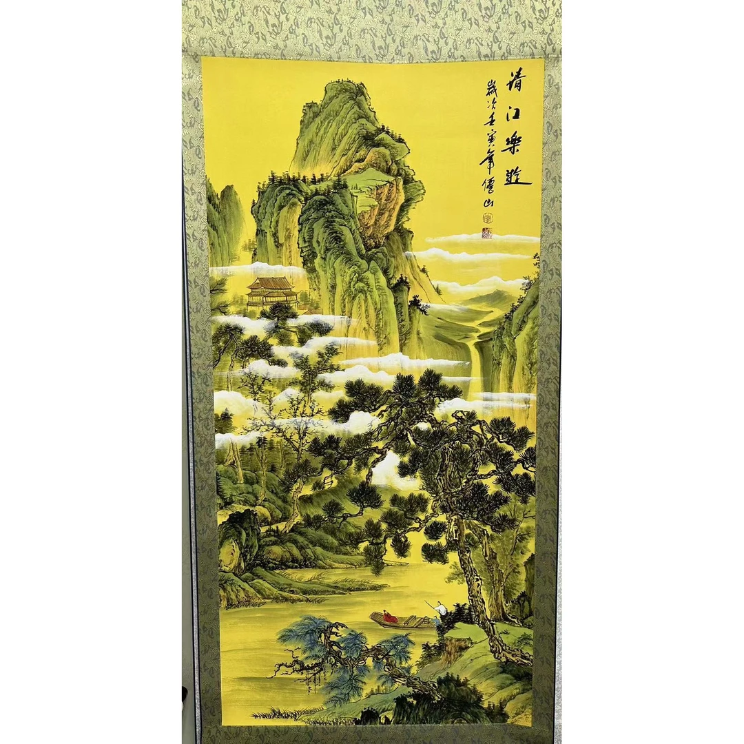 175*72 （清江乐游）走廊玄关茶室 高清数字微喷 精品软装挂画