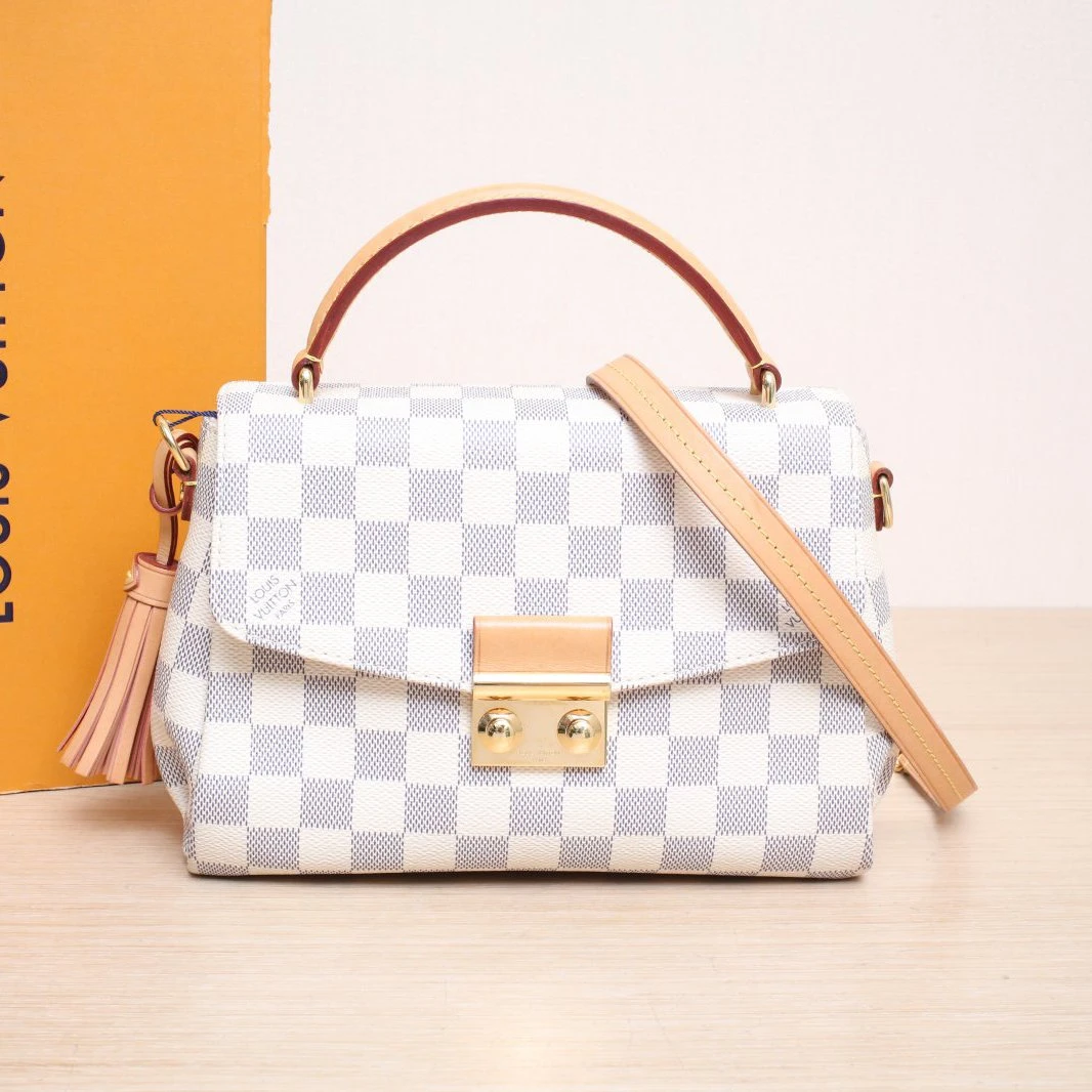 99新 LouisVuitton/路易威登 单肩包 邮差包 白棋格 P215461694