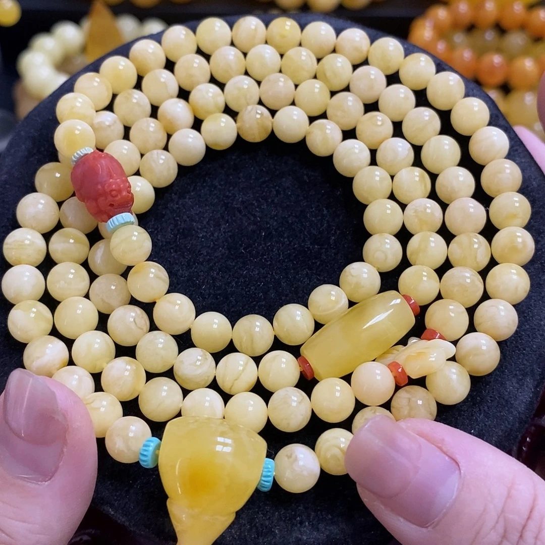 琥珀未镶嵌项链013