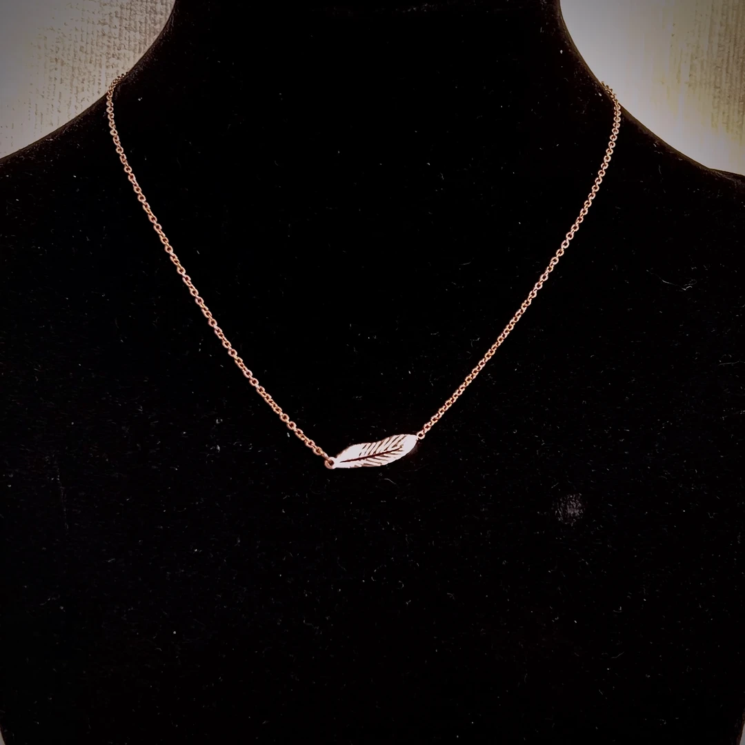 项链 LL-100 18k 羽毛 项链