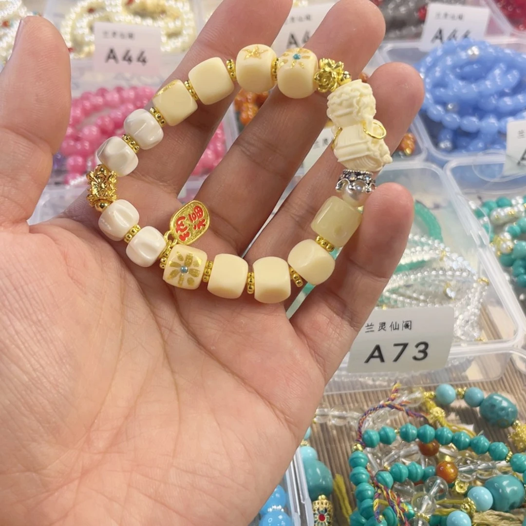 檀香紫檀（小叶紫檀）手串银S925镀金镶嵌