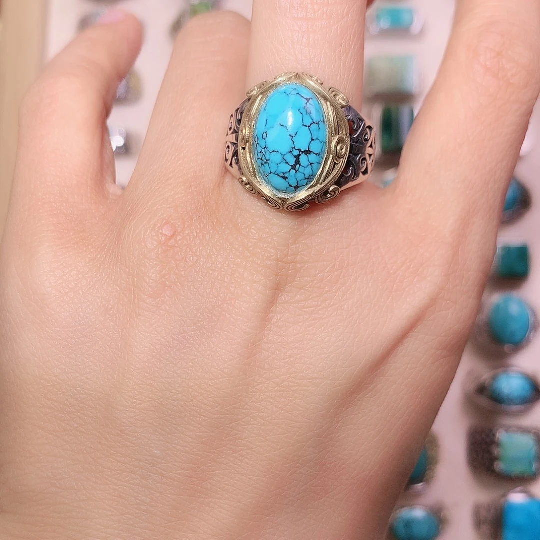 绿松石银S925镶嵌颈饰