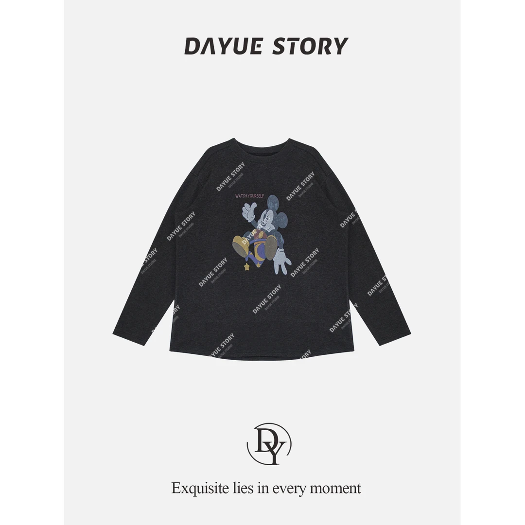 DAYUE【米奇T】设计师定制款无感印花~冬韩版休闲宽松卡通印花T恤