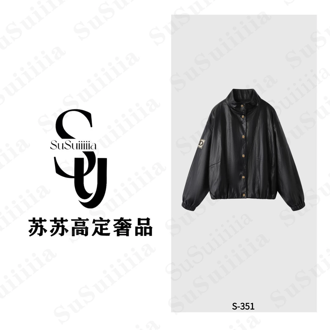 【分割艺术】新款时髦肌理感休闲排扣夹克皮衣369号