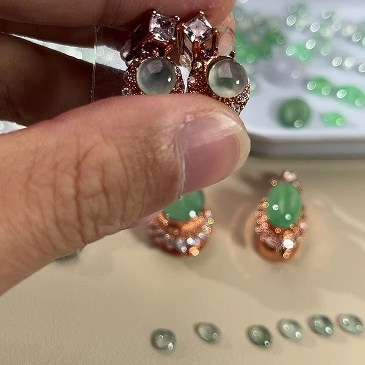 翡翠裸石缅料A货翡翠