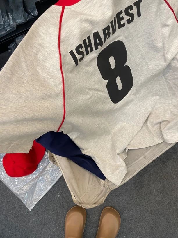 火腿了了纯棉300g男女同款短袖