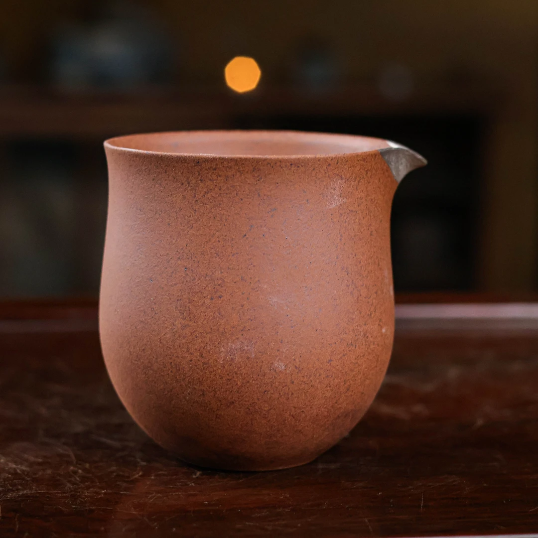 【慕白茶集】描银老岩泥流水公杯260ml（灰念0548）