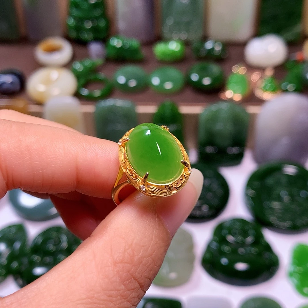 和田玉银S925镶嵌挂件