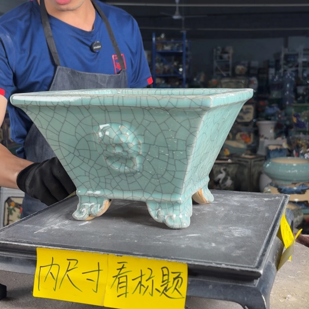 一风堂石湾花盆 内19*12微瑕