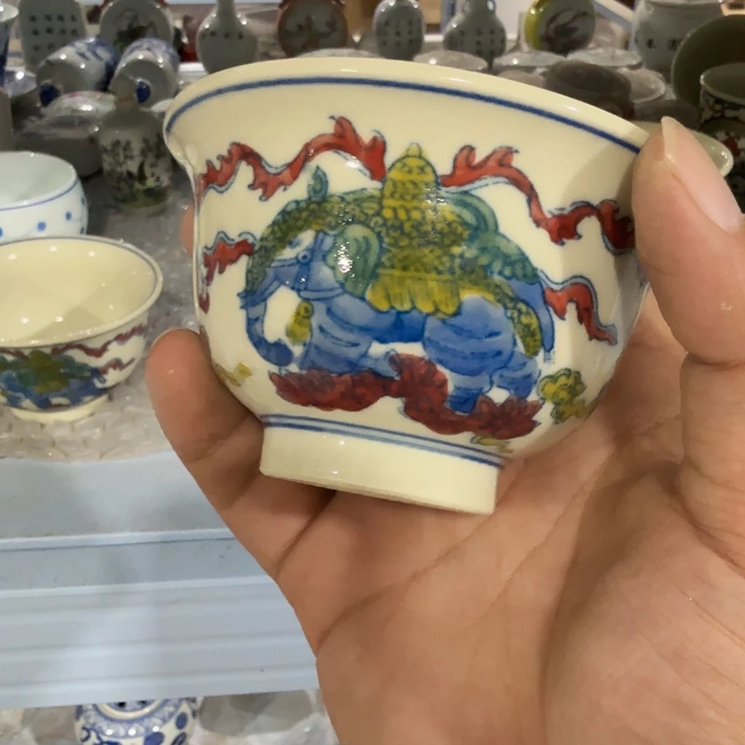 瓷片摆件手绘瓷器处理