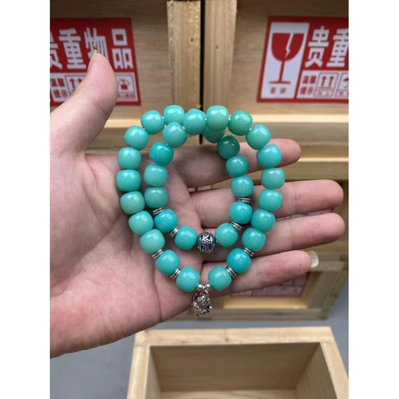 湖水蓝菩提双圈JG0080 无礼盒