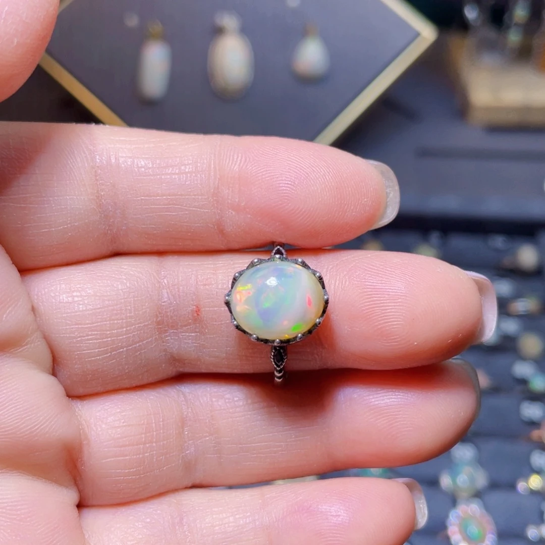 欧泊戒指〉银S925镶嵌M****记