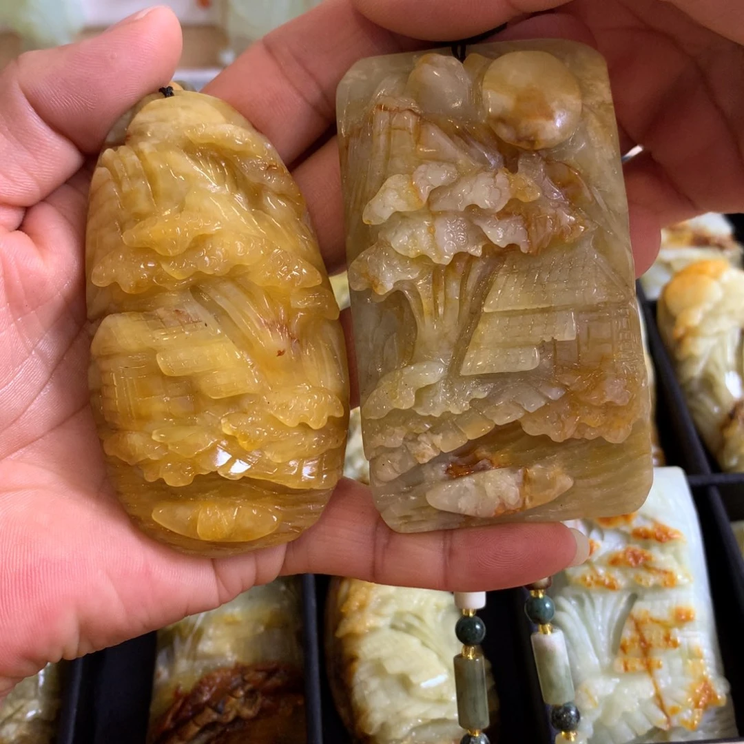 蛇纹石玉颈饰未镶嵌任*