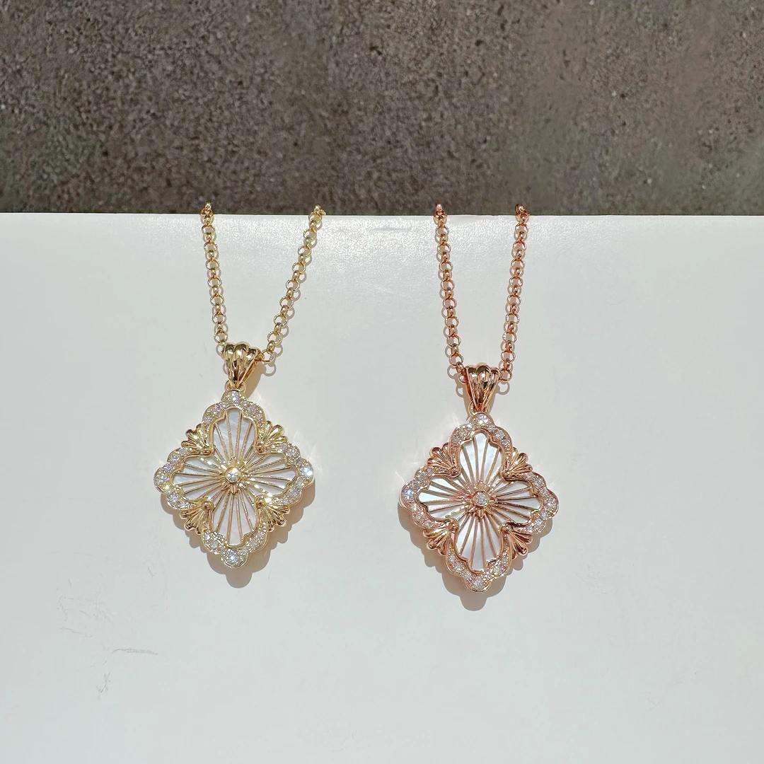 18k金 南非天然钻石歌剧院布奇项链 高奢宫廷风项链 多样性发其一