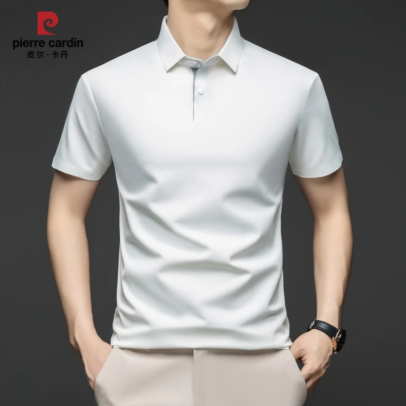 皮尔卡丹专柜品质夏季高端时尚休闲修身POLO衫商务翻领衬衫短袖
