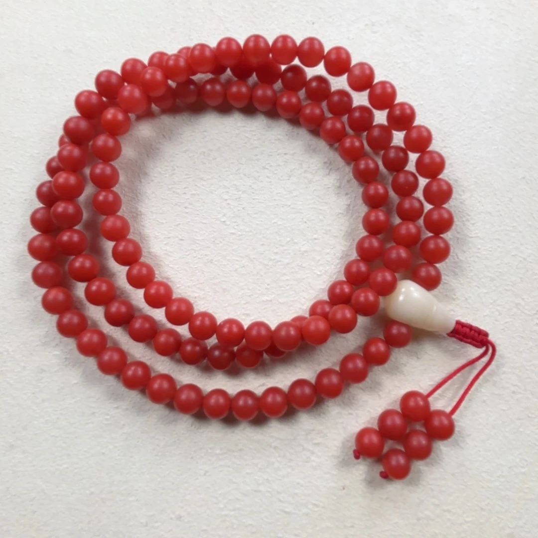 未镶嵌柔光锦红6➕多圈南红玛瑙