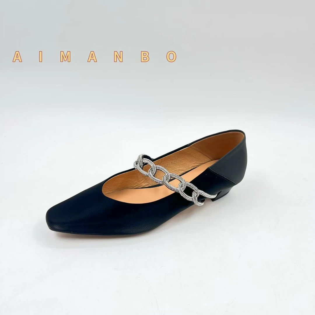 STROLLBEAUTY/漫步佳人春款法式低跟丝绸牛皮玛丽珍213114717F