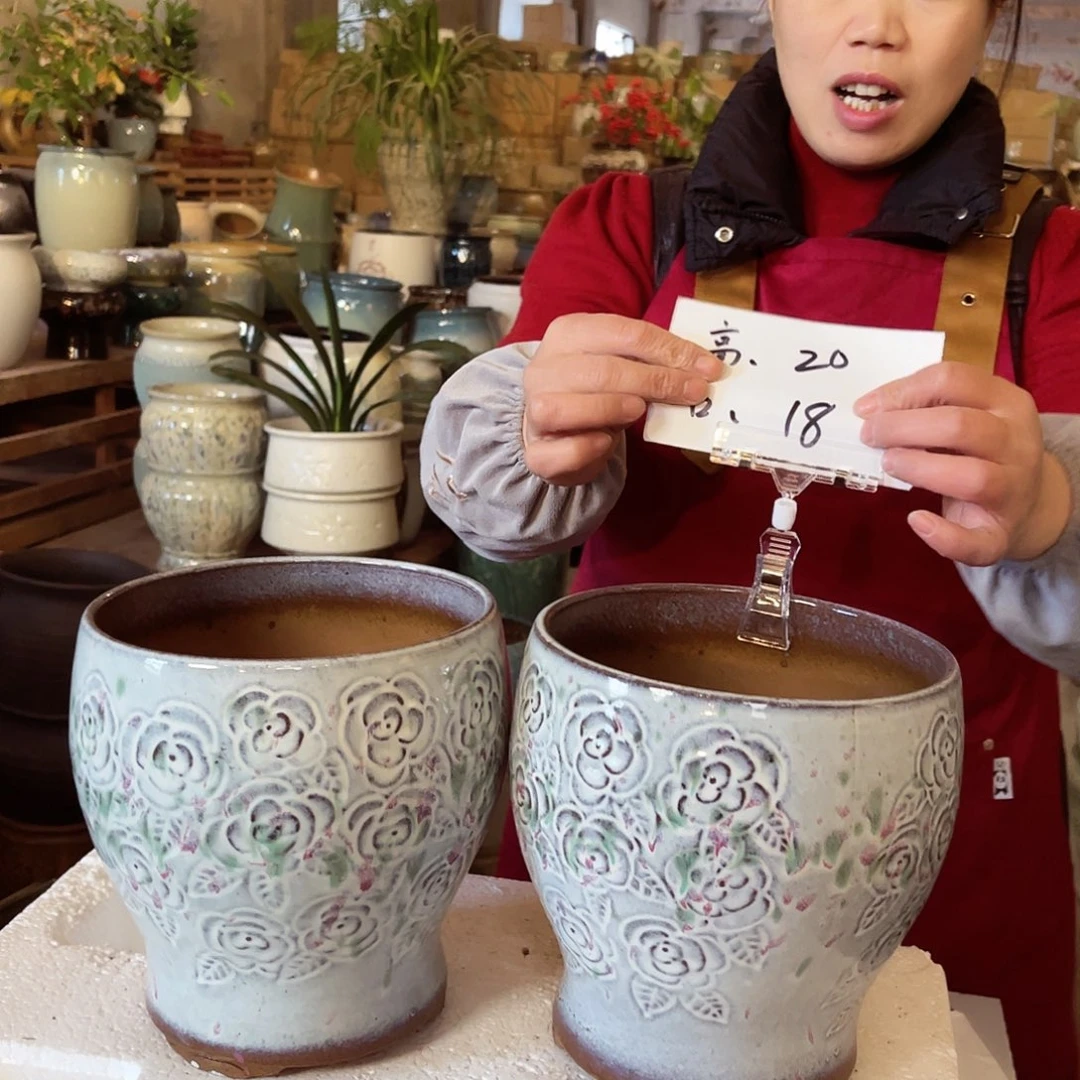 紫砂花盆高度20口径18