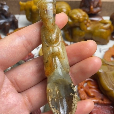 蛇纹石玉未镶嵌颈饰22
