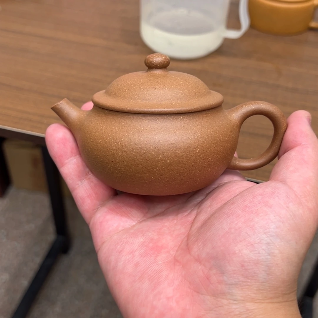 茶壶紫砂150cc金降坡矮柿圆